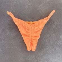 Load image into Gallery viewer, Energy Orange Textured Tanga Bikini Bottom
