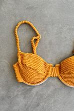 Load image into Gallery viewer, Apricot Textured Zaya Bikini Top