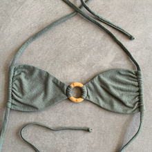 Load image into Gallery viewer, Seashore Textured Fern Green Kayla Bikini Top