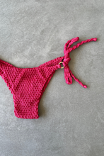 Load image into Gallery viewer, Berry Tan Lines Honeycomb Katie Side Tie Bikini Bottom