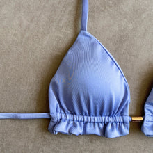 Load image into Gallery viewer, Blue Lagoon Triangle Frill Bikini Top