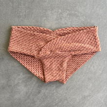 Load image into Gallery viewer, Toffee Brown Sparkling Mermaid Weave Textured Melissa Bikini Bottom