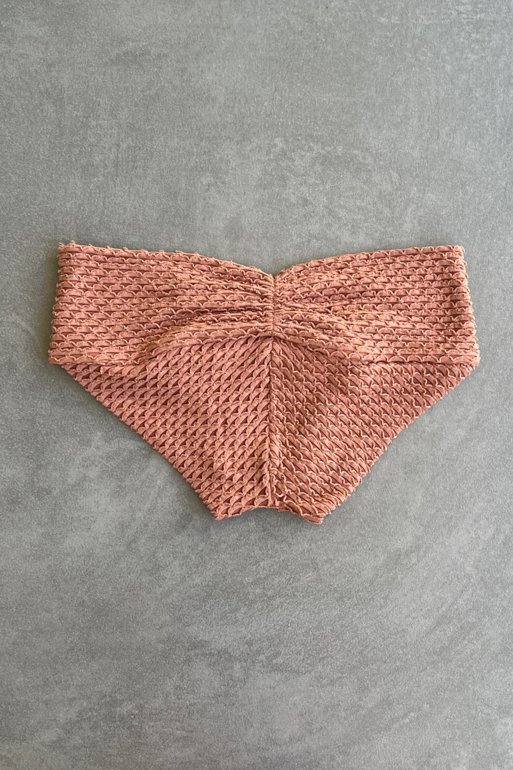 Toffee Brown Sparkling Mermaid Weave Textured Melissa Bikini Bottom