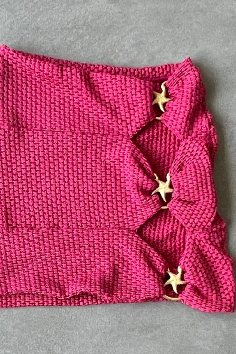 Berry Tan Lines Honeycomb Textured Star Skirt