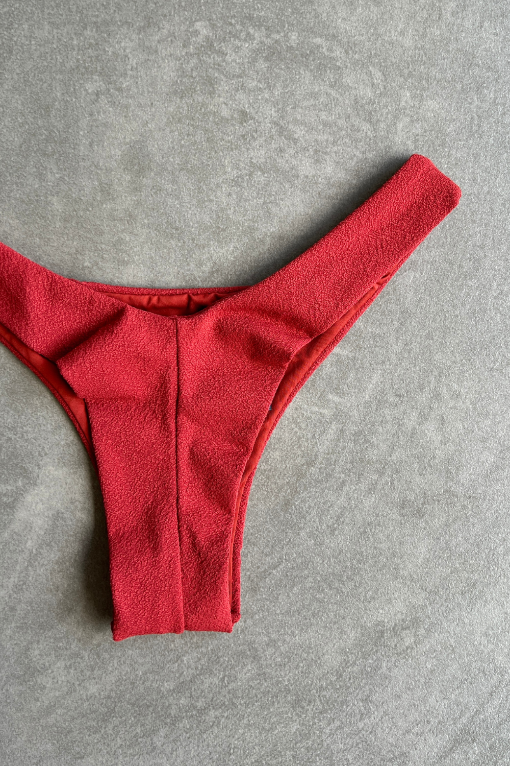 Glazed Cherry Seashore Textured Bia Bikini Bottom