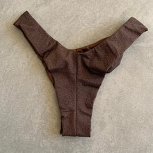 Load image into Gallery viewer, Seashore Textured Espresso Bia Flower Bikini Bottom