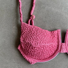 Load image into Gallery viewer, Desert Rose Beehive Textured Panneled Bikini Top