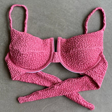 Load image into Gallery viewer, Desert Rose Beehive Textured Panneled Bikini Top