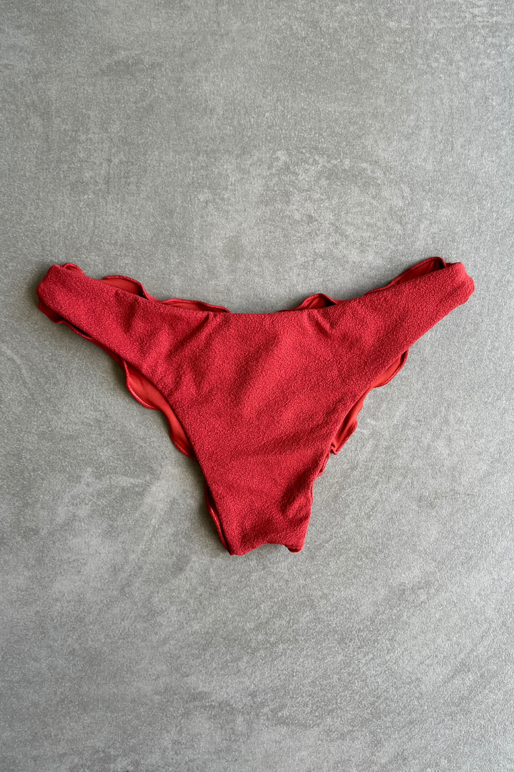 Glazed Cherry Seashore Textured Lili Ripple Bikini Bottom