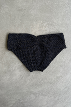 Load image into Gallery viewer, Glamour Black Sparkling Mermaid Weave Textured Melissa Bikini Bottom