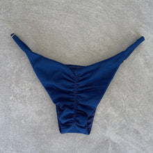 Load image into Gallery viewer, Mediterranean Sea Ribbed Tanga Bikini Bottom