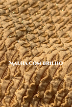 Load image into Gallery viewer, Golden Siren Mermaid Weave Textured Camille Bikini Top