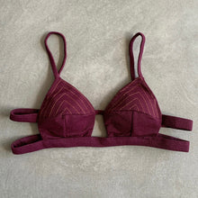 Load image into Gallery viewer, Seashore Textured Malbec Vera Bikini Top
