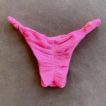 Load image into Gallery viewer, Pink Bliss Textured Tanga Bikini Bottom