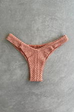 Load image into Gallery viewer, Toffee Brown Sparkling Mermaid Weave Textured Bia Bikini Bottom