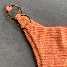 Load image into Gallery viewer, Energy Orange Textured Luna Bikini Bottom