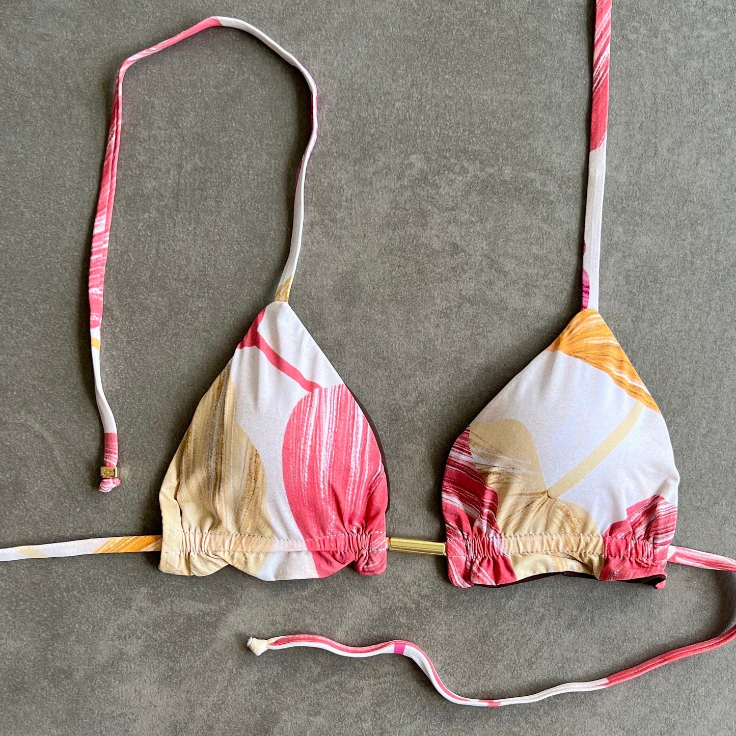 Summer in Buzios Triangle Frill Bikini Top