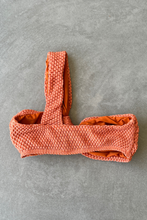 Load image into Gallery viewer, Toasted Peaches Honeycomb Textured Greek Bikini Top
