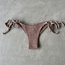 Load image into Gallery viewer, Chocolate Mousse Beehive Textured Katie Side Tie Bikini Bottom