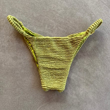 Load image into Gallery viewer, Pistachio Green Textured Tanga Bikini Bottom
