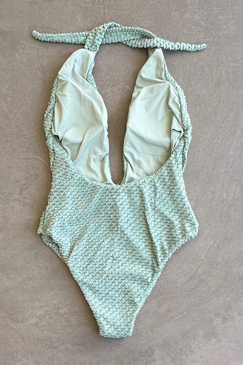 Seafoam Green Sparkling Mermaid Weave Textured Samira One Piece Swimwear