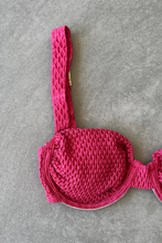 Load image into Gallery viewer, Berry Tan Lines Honeycomb Carolina Bikini Top
