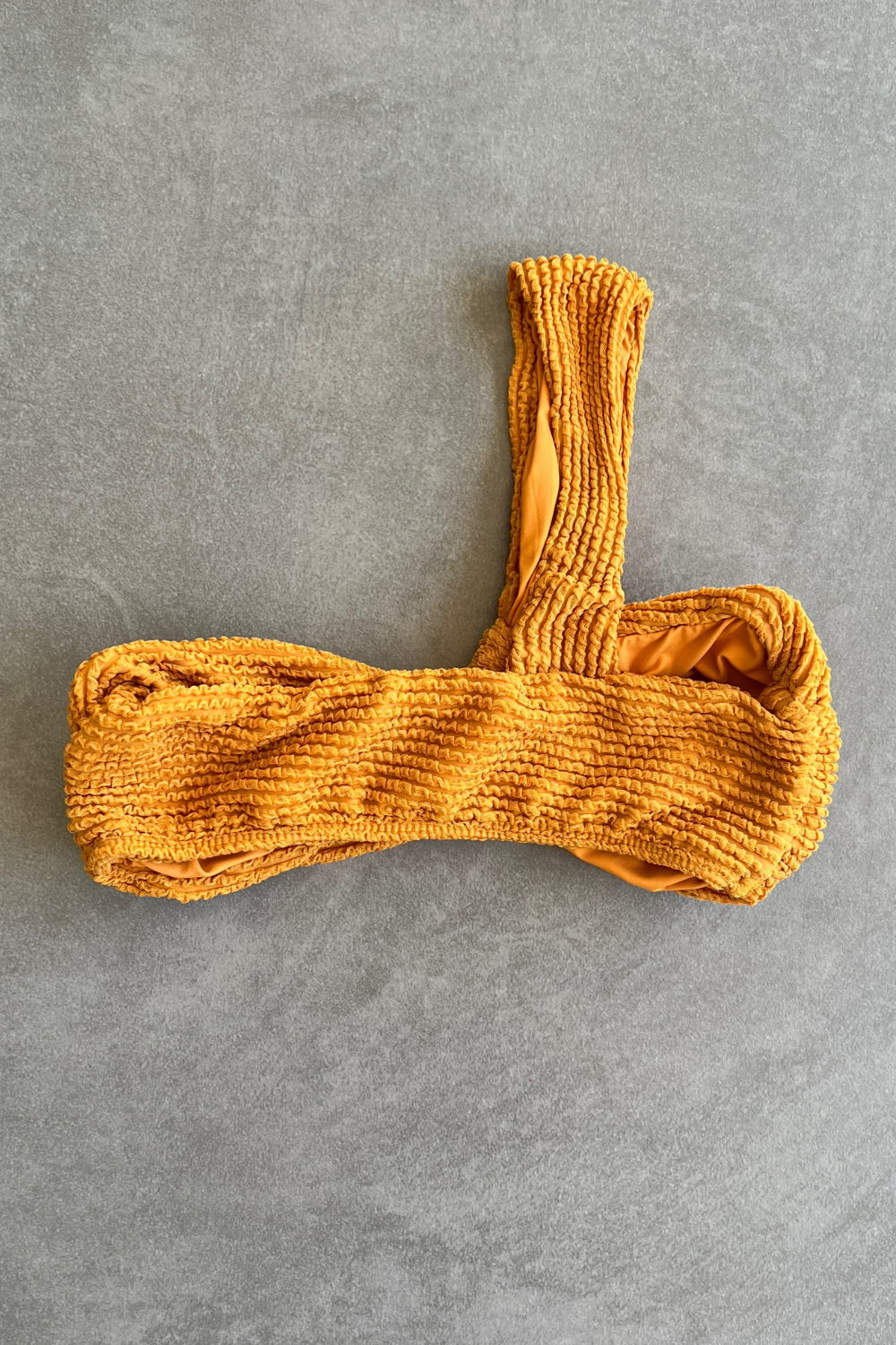 Apricot Textured Greek Bikini Top