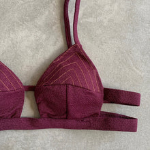 Load image into Gallery viewer, Seashore Textured Malbec Vera Bikini Top