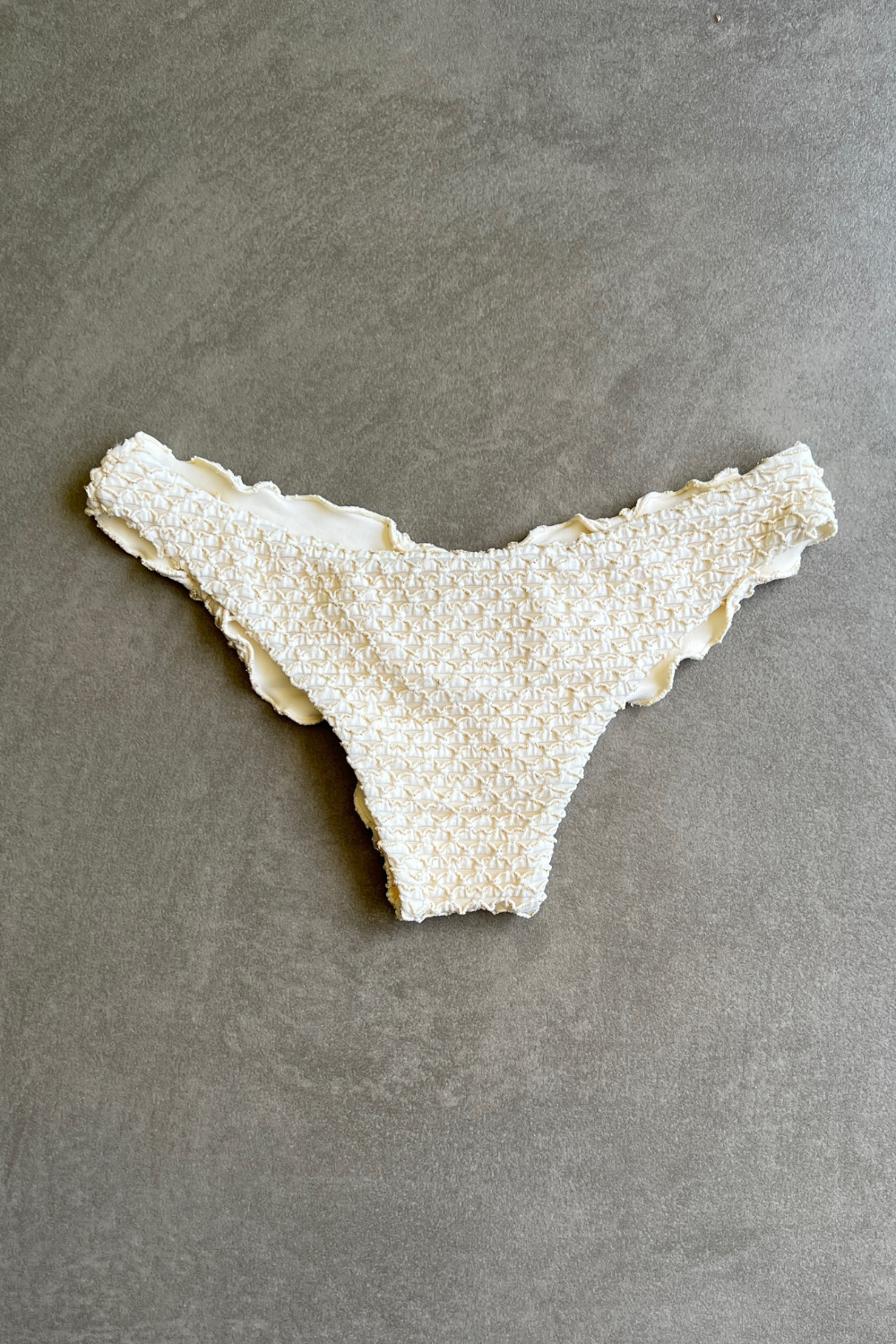 Sparkling Snow Mermaid Weave Textured Lili Ripple Bikini Bottom