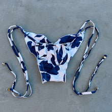 Load image into Gallery viewer, Sapphire Bloom Ripple Side Tie Bottom