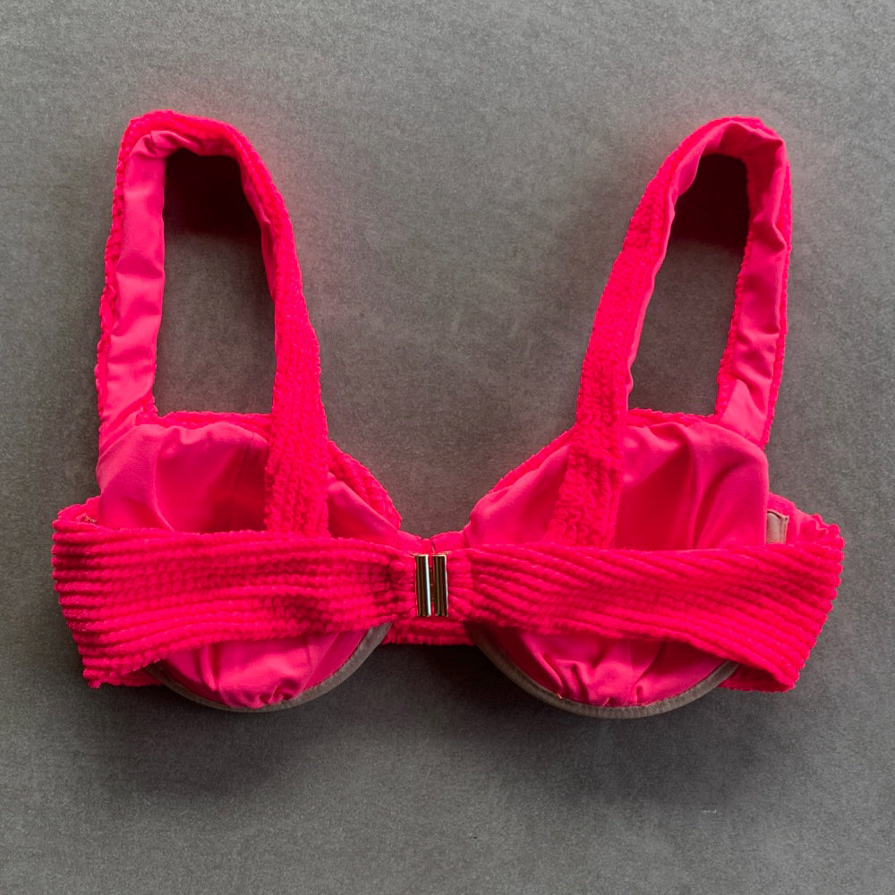 Electra Red Textured Carolina Underwire Bikini Top