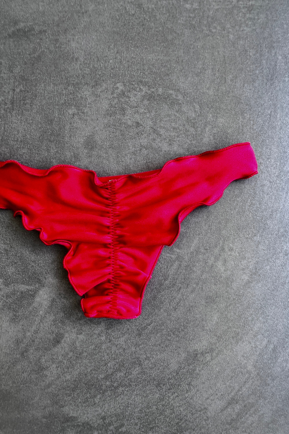 Scarlet Red Lili Ripple Bikini Bottom