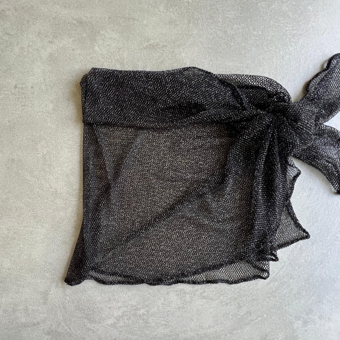 Mini Beach Sarong Sparkling Mesh Black