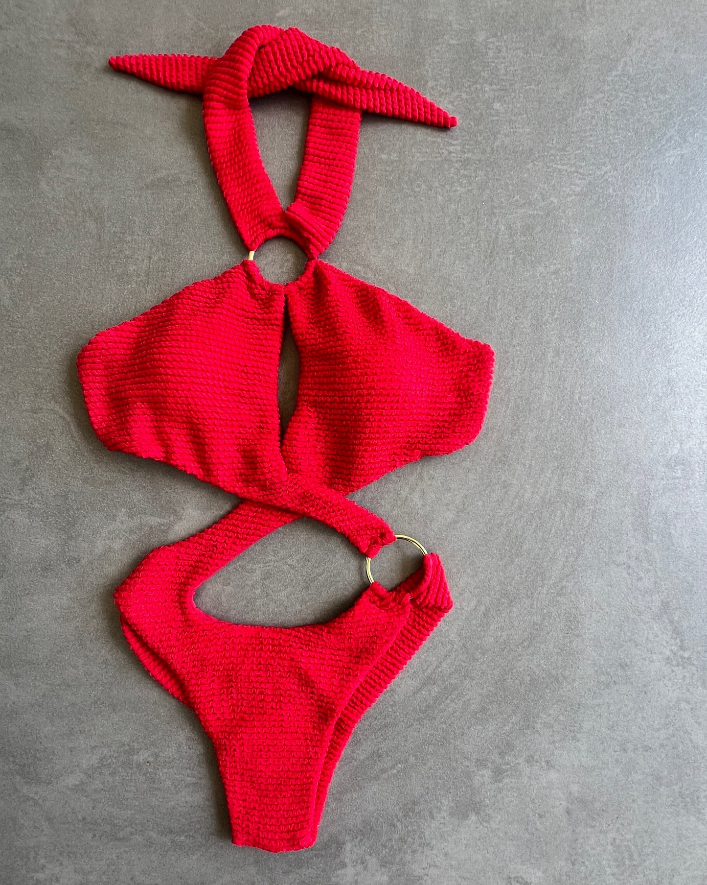 Mexican Chili Textured Julia One Piece Swimwear