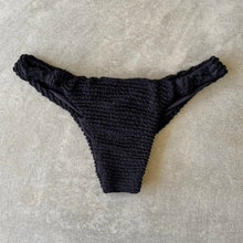 Load image into Gallery viewer, Onyx Black Textured Lexi Bikini Bottom