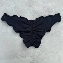 Load image into Gallery viewer, Seashore Textured Black Lili Ripple Bikini Bottom