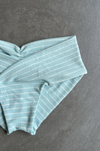 Load image into Gallery viewer, Blue & White Seashore Striped Textured Melissa Bikini Bottom