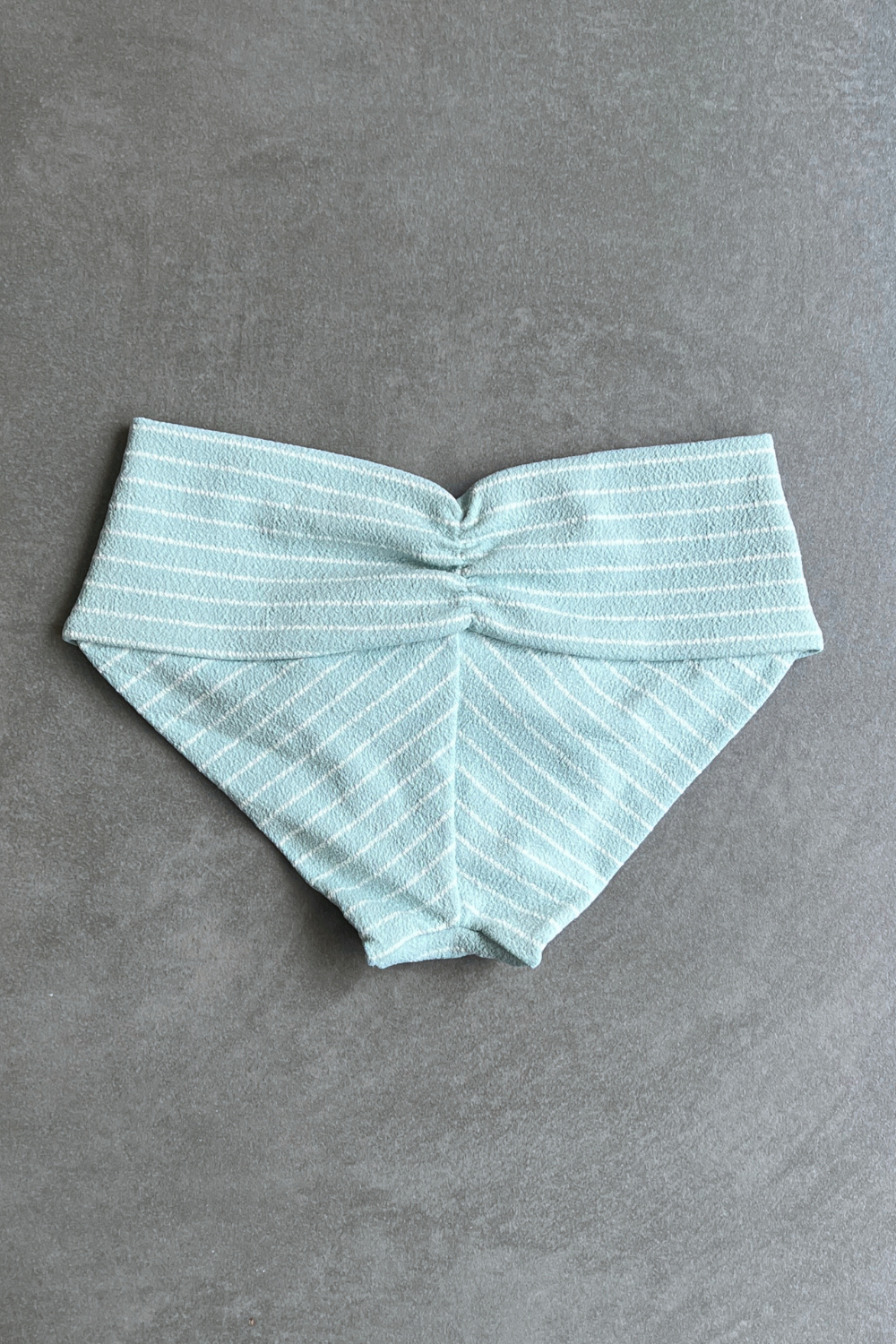 Blue & White Seashore Striped Textured Melissa Bikini Bottom