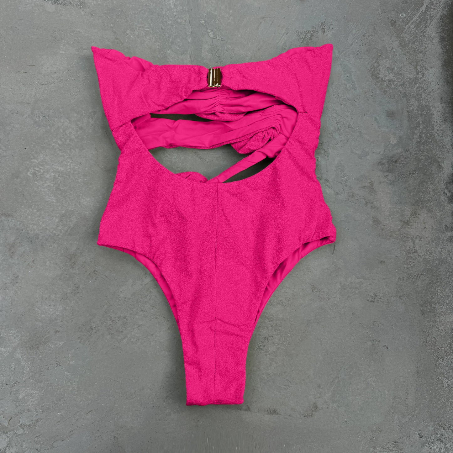 Laurice Pink Riot Seashore Textured One Piece Swimsuit