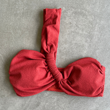 Load image into Gallery viewer, Glazed Cherry Seashore Textured Greek Bikini Top