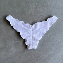 Load image into Gallery viewer, Pure White Textured Lili Ripple Bikini Bottom