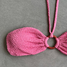 Load image into Gallery viewer, Desert Rose Beehive Textured Strapless Bikini Top