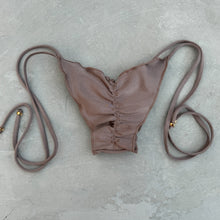 Load image into Gallery viewer, Chestnut Glow Ripple Side Tie Bikini Bottom