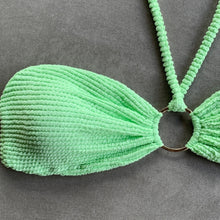 Load image into Gallery viewer, Minty Haze Textured Strapless Bikini Top