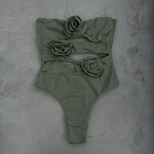 Load image into Gallery viewer, Laurice Fern Green Seashore Textured One Piece Swimsuit