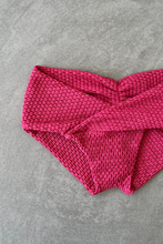 Load image into Gallery viewer, Berry Tan Lines Honeycomb Textured Melissa Bikini Bottom