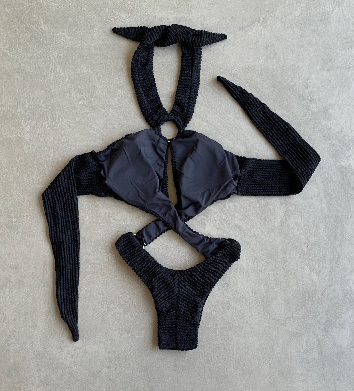 Onyx Textured Julia One Piece Swimwear