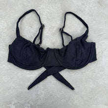 Load image into Gallery viewer, Seashore Textured Black Lindy Bikini Top