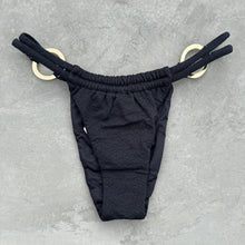 Load image into Gallery viewer, Seashore Textured Black Kayla Bikini Bottom