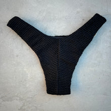 Load image into Gallery viewer, Onyx Textured Bia Metal Bikini Bottom